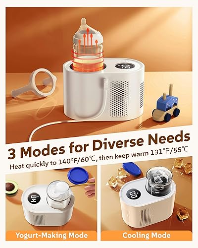 Miniatura 3 de Calentador de taza de café para escritorio, retención automática de calor con taza de vidrio de 10.1 fl oz, calentador inteligente de biberones 3 en