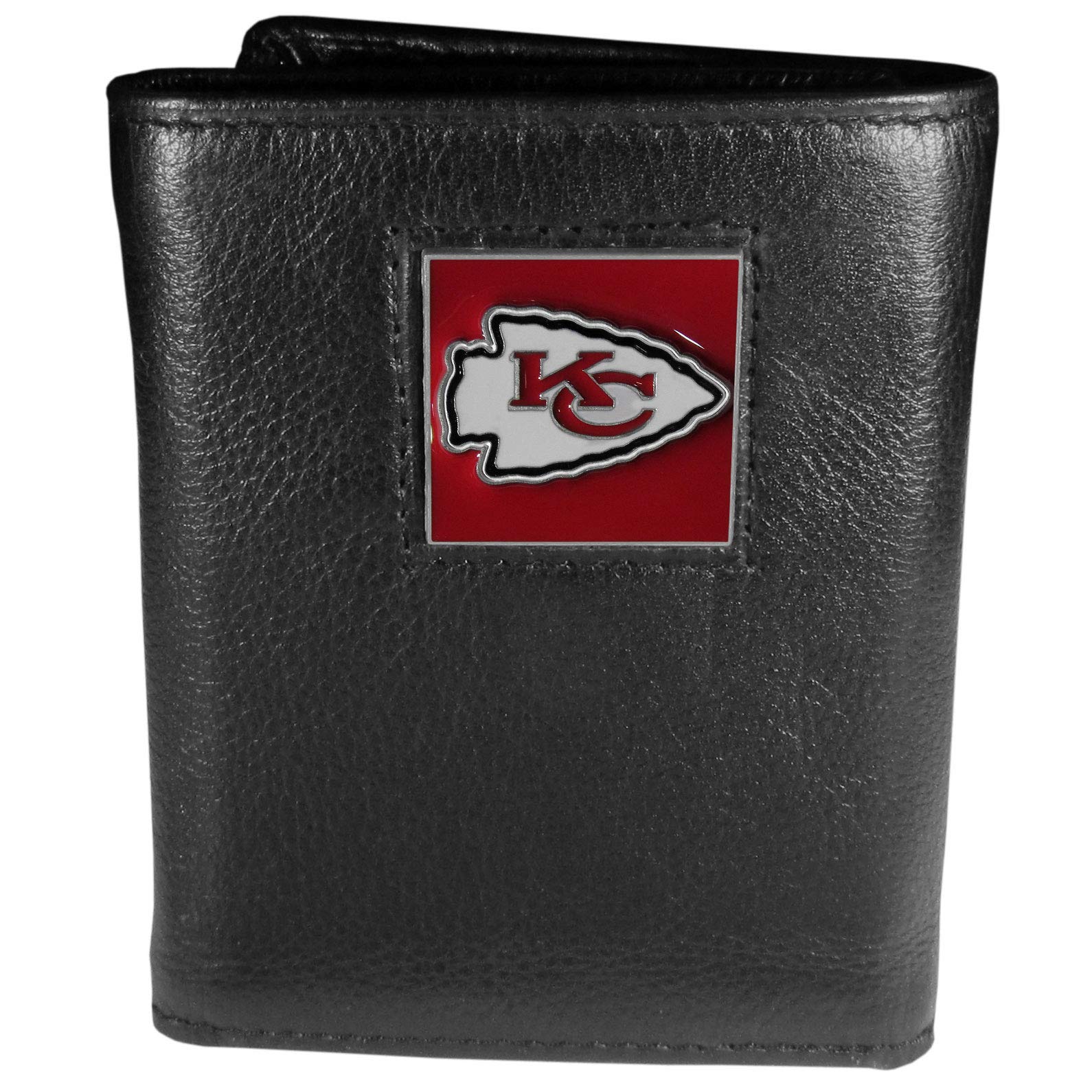 Siskiyou NFL Kansas City Chiefs Leather Tri-Fold Wallet Black