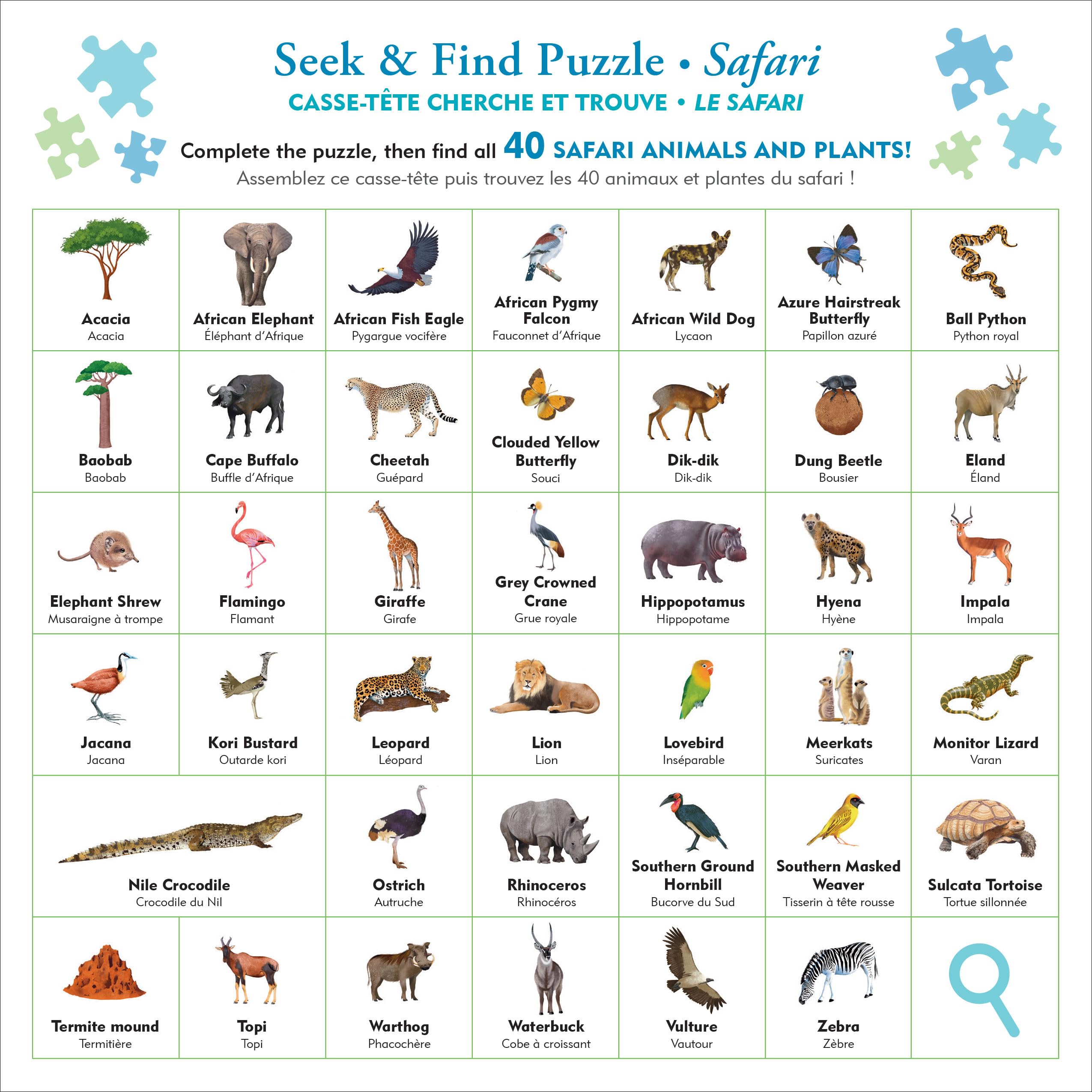 Safari Seek & Find 100-Piece Jigsaw Puzzle - Image 3