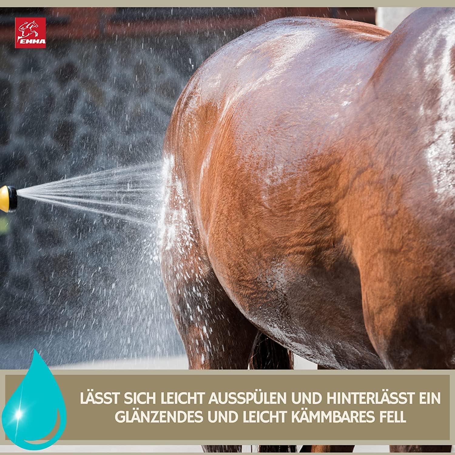 Mähnenspray für Pferde Set 6 Teile mit Mane n Tail Shampoo Sattelseife Leder Huffett Pferde Pferdeleckerlis Schwamm – Pferdepflege Set Kinder – Putzzeug Pferdepflege Pony – Pferde Mädchen Geschenk