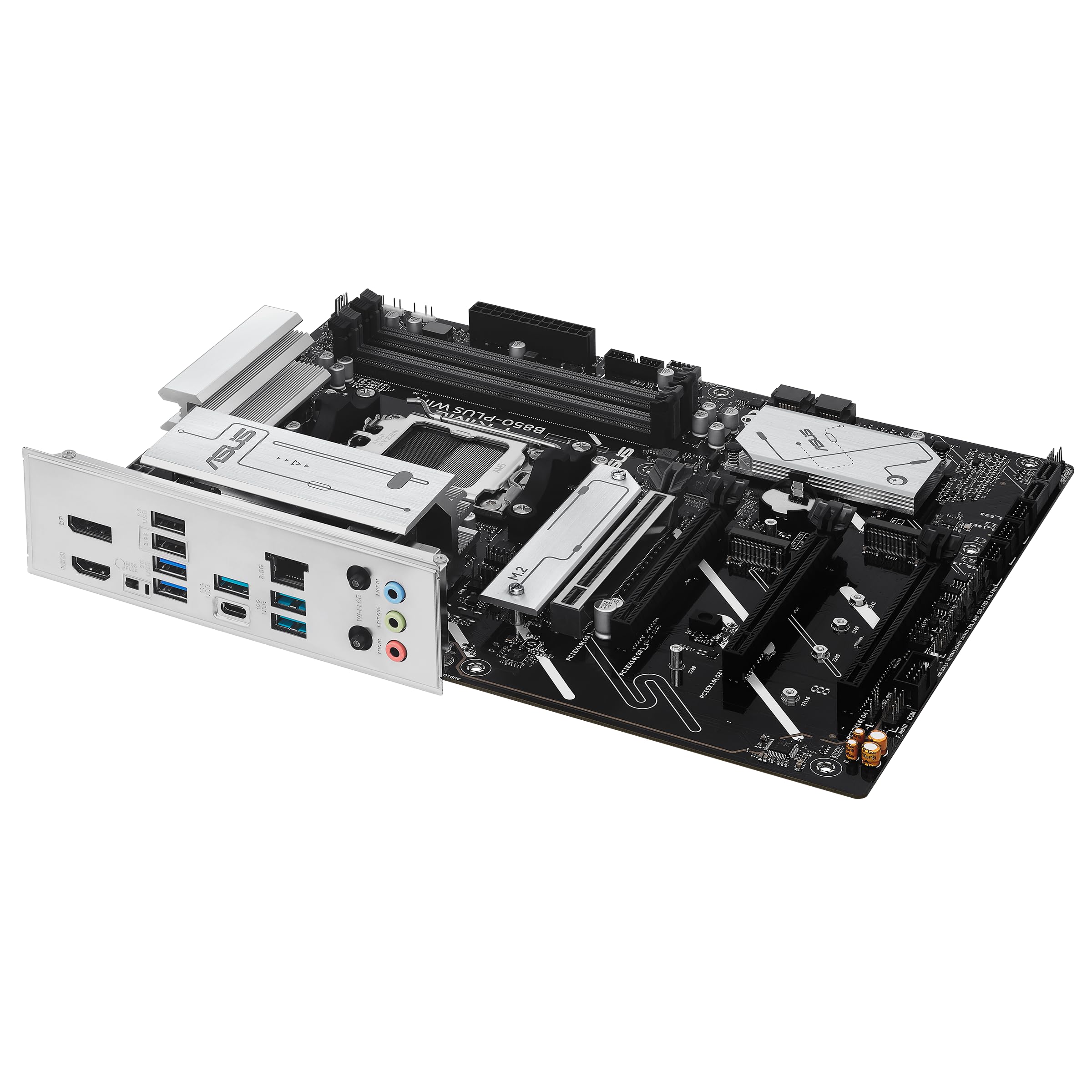 ASUS Prime B850-PLUS Gaming Mainboard Sockel AMD AM5, ATX (DDR5, PCIe 5.0, 3X M.2, WiFi 6E, DisplayPort, HDMI, BIOS Flashback, Aura Sync)