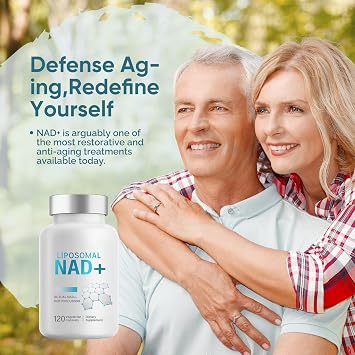 Liposomal NAD+ Supplement, 120 Count True NAD+ for Cellular Vitality & Energy Metabolism
