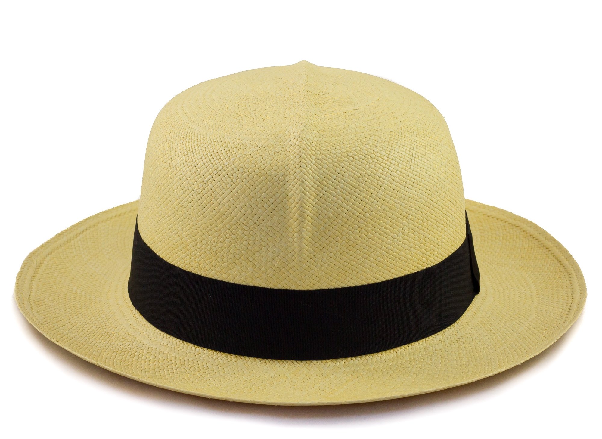 Tumia LAC - Colonial Folder Style Panama - Natural with Black Band - EU: 58cm UK: 7 1/8 US: 7 1/4