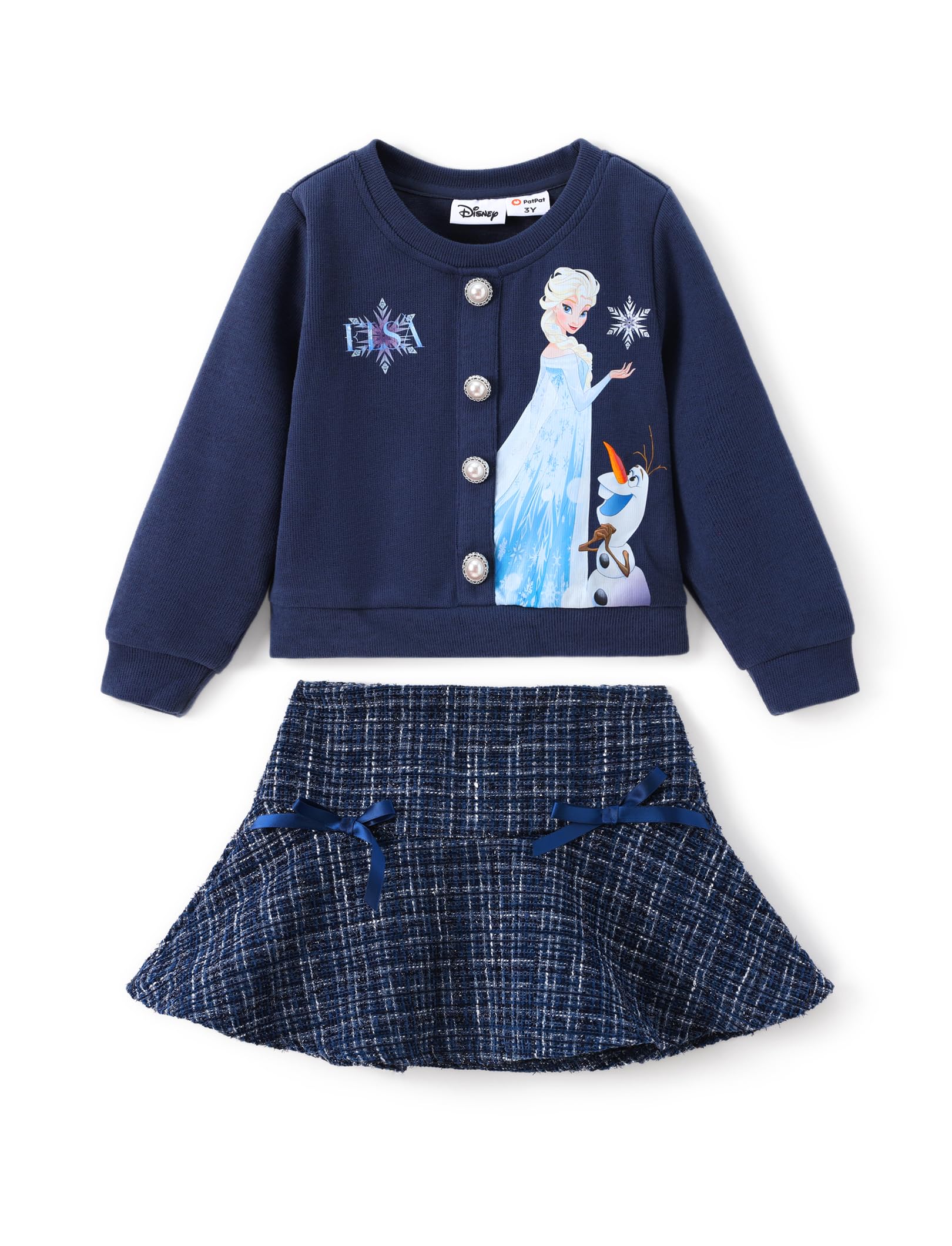 DisneyFrozen Elsa Anna Princess Ariel Cinderella Minnie Toddler Girl Fall Winter Outfits Jacket and Skirt Set 2Pcs 2-6 Years