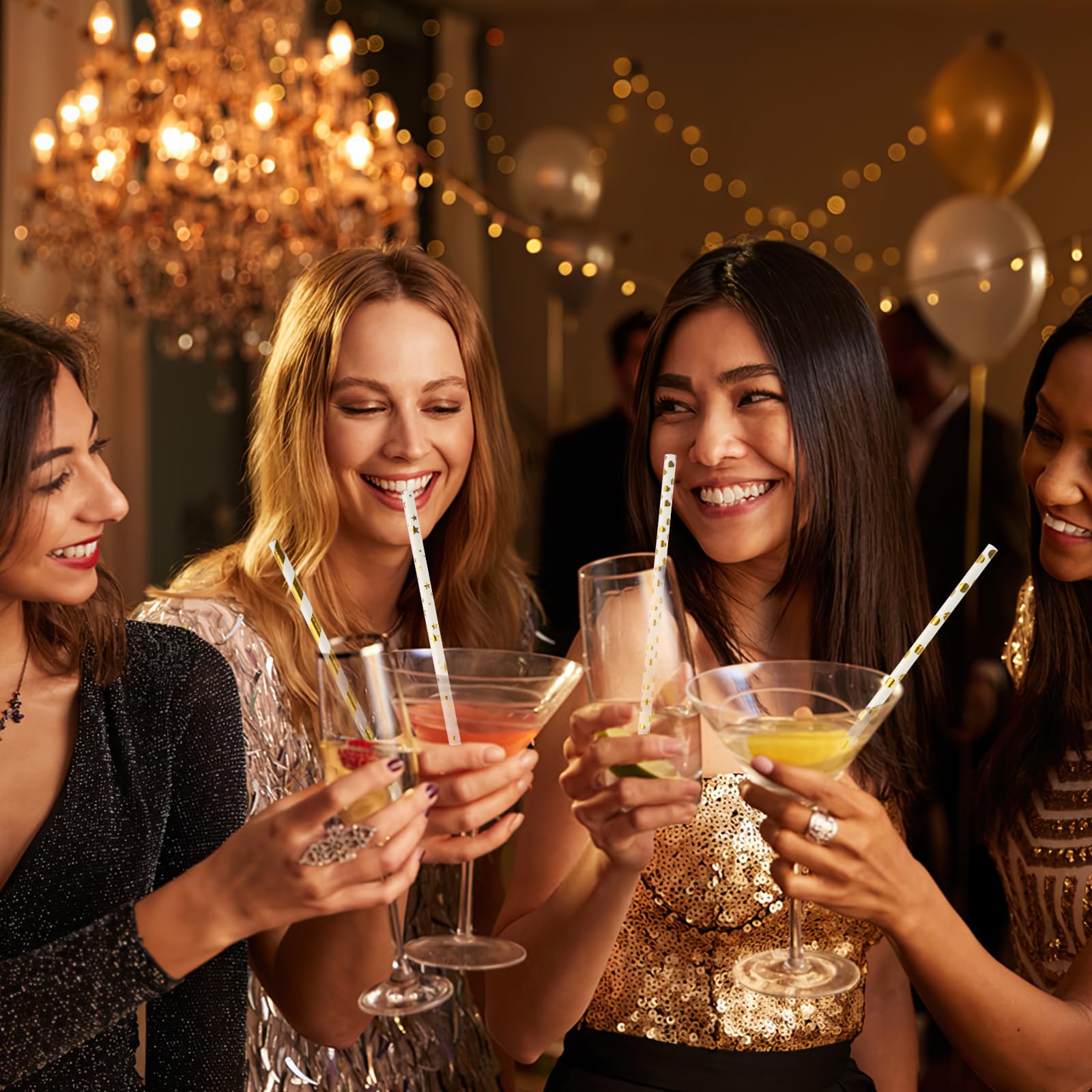 100 Cannucce Di Carta Oro Biodegradabili - Per Feste, Matrimoni E Compleanni - Foto 10