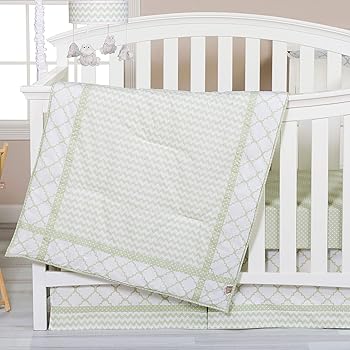 sage green crib skirt