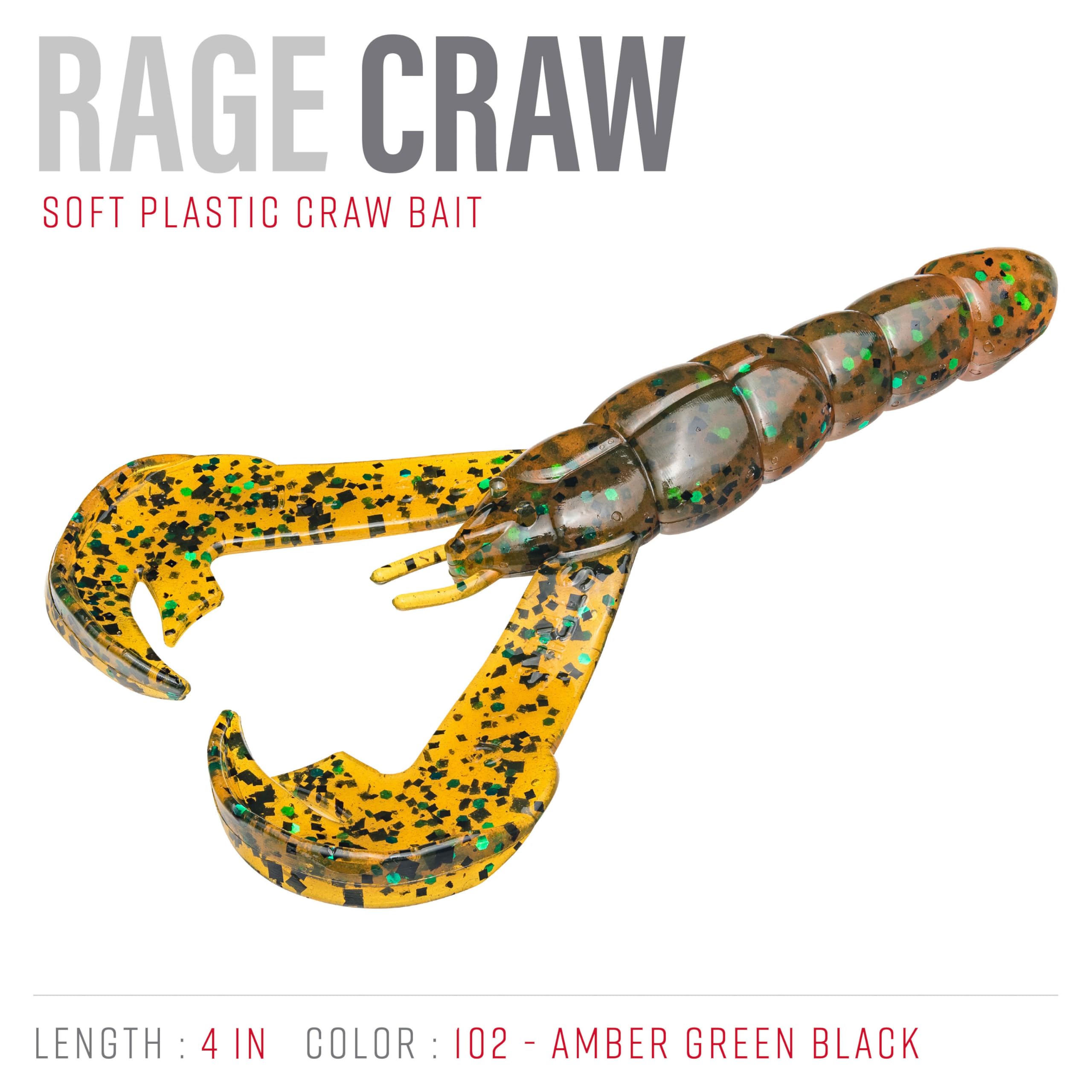 Amazon.com : Strike King Rage Craw 4-Inch Fishing Lure, Soft