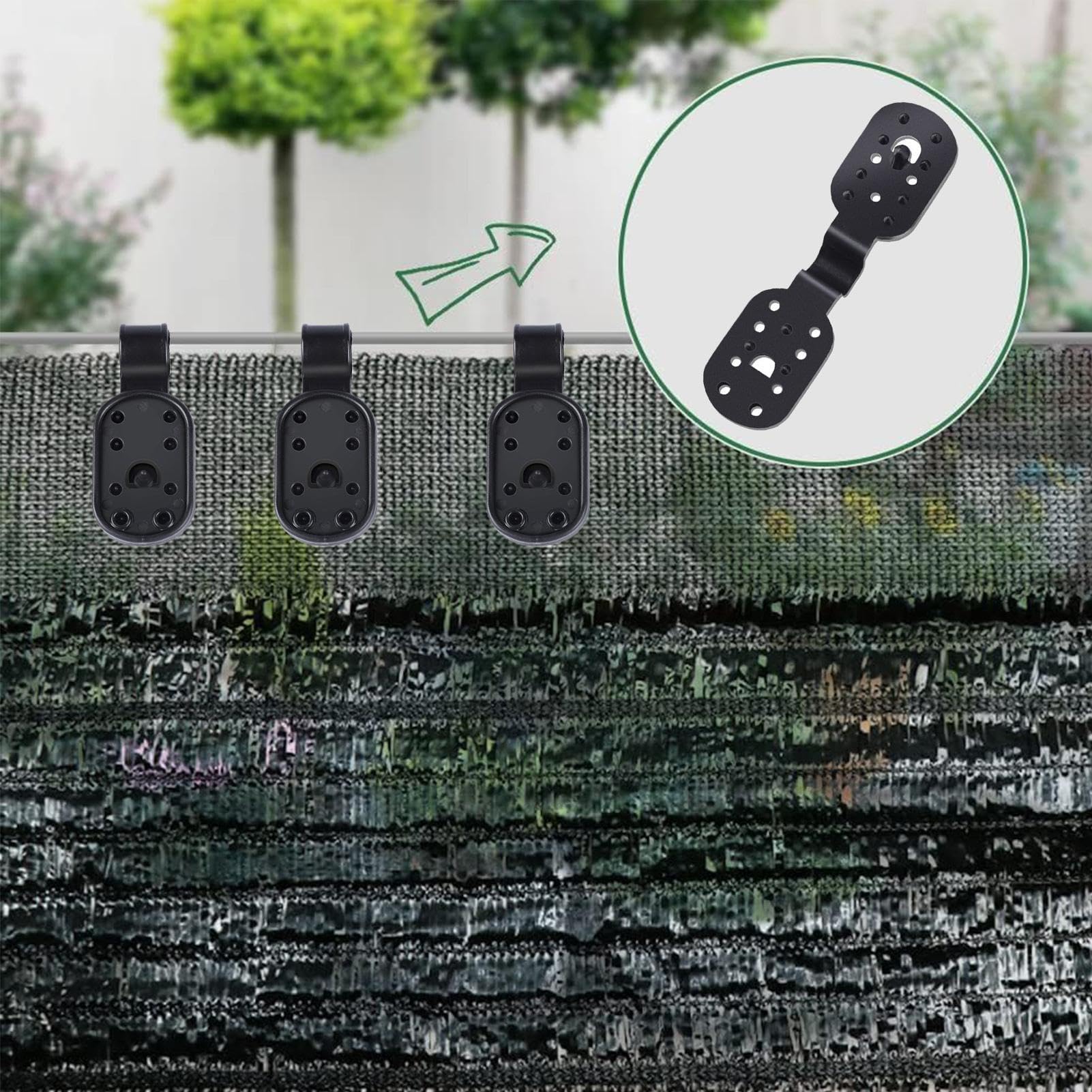 Clips De Alta Resistencia Para Tela De Sombra,100 Piezas Clips Resistentes Para Redes De Jardín | Pinza Antiviento Tela Toldo,Para Jardín Exterior Patio Porche Cerca