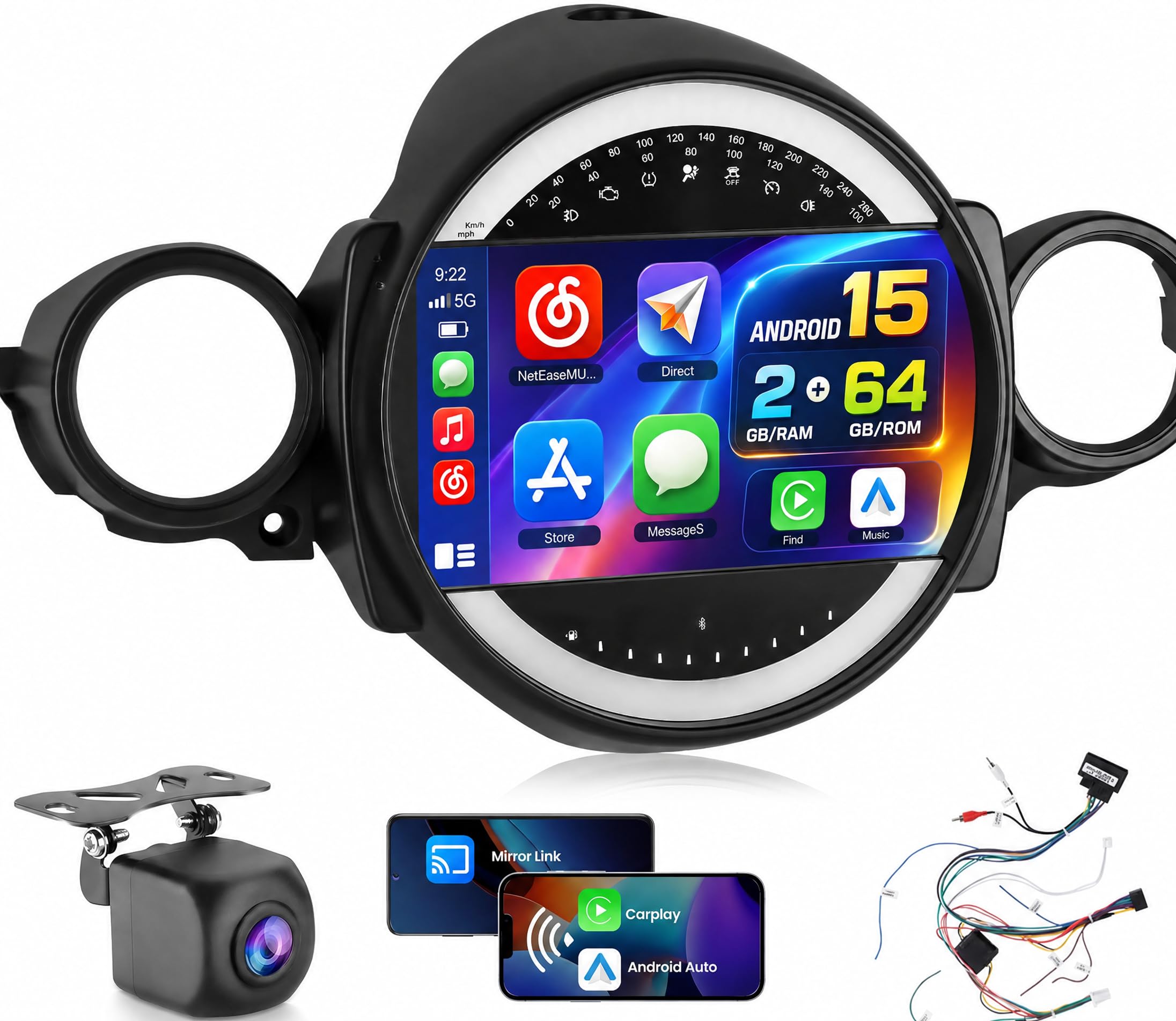 Amazon.com: [DSP & EQ] 2+64G 9 inch Car Radio for Mini Cooper R56