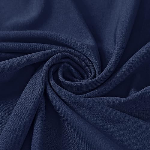 Miniatura 289 de Paquete de 2 manteles rectangulares impermeables de elastano, 6 pies, color negro, elástico, resistente a las manchas, para todas las estaciones