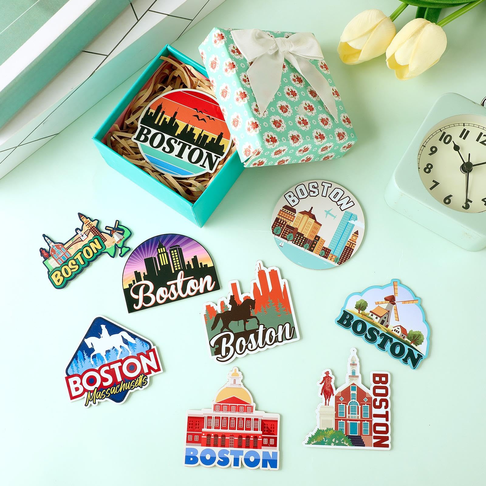 Calamita Boston Massachusetts 3D - Souvenir Viaggio USA - Regalo Frigo - Poliresina 7cm