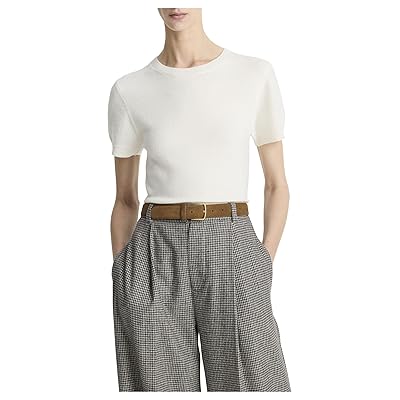 Vince Wool Cashmere Blend Short Sleeve Sweater Women