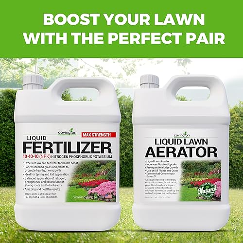 Miniatura 7 de Covington 10-10-10 NPK Fertilizante líquido (32 onzas) - Líquido multiusos 10 10 10 NPK - Alimento para césped con nitrógeno, fósforo y potasio