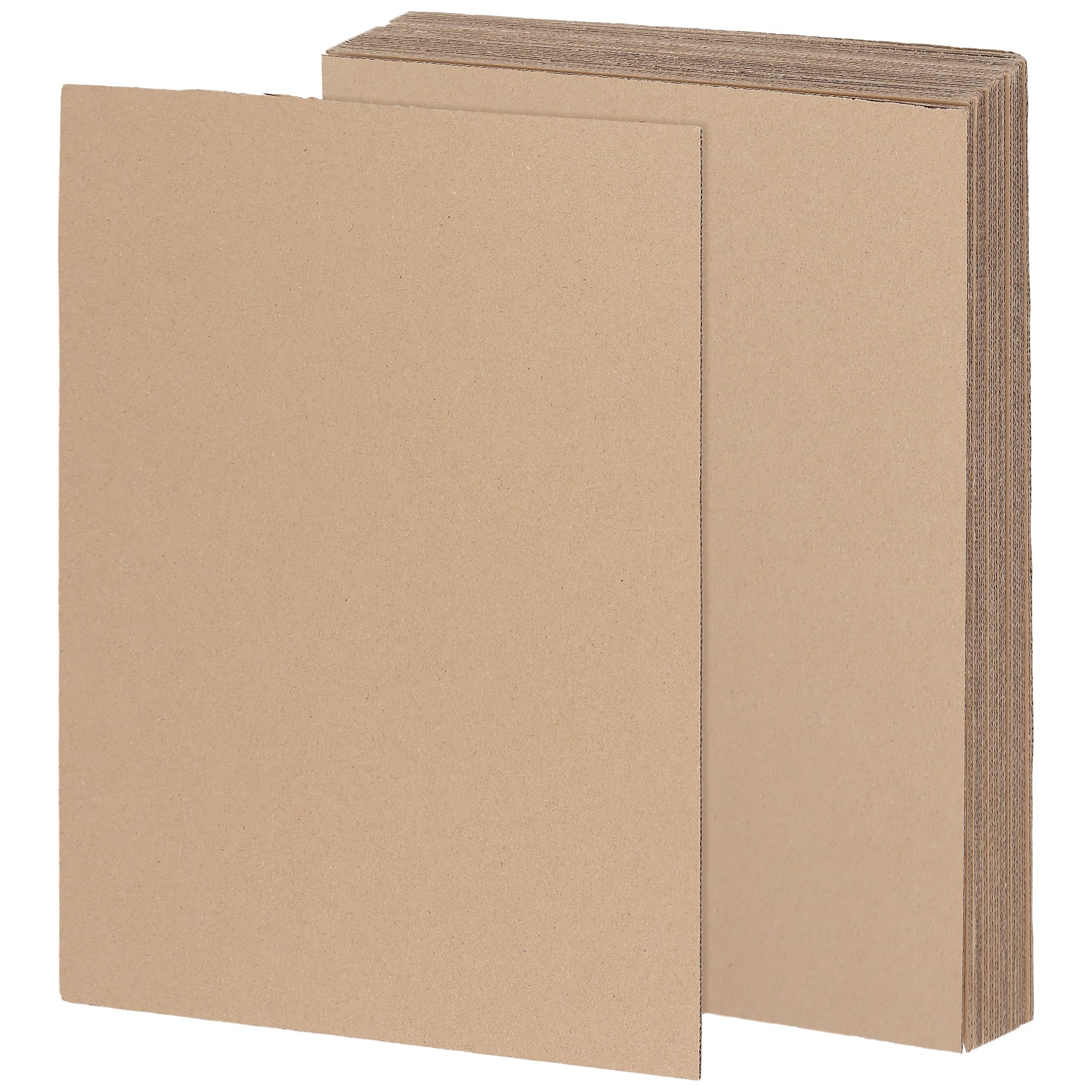 KOHAND 30 Pack A4 Corrugated Cardboard Sheets, 3mm Thick Kraft Board for Shipping, Mailing, Packaging, Modeling, Brown