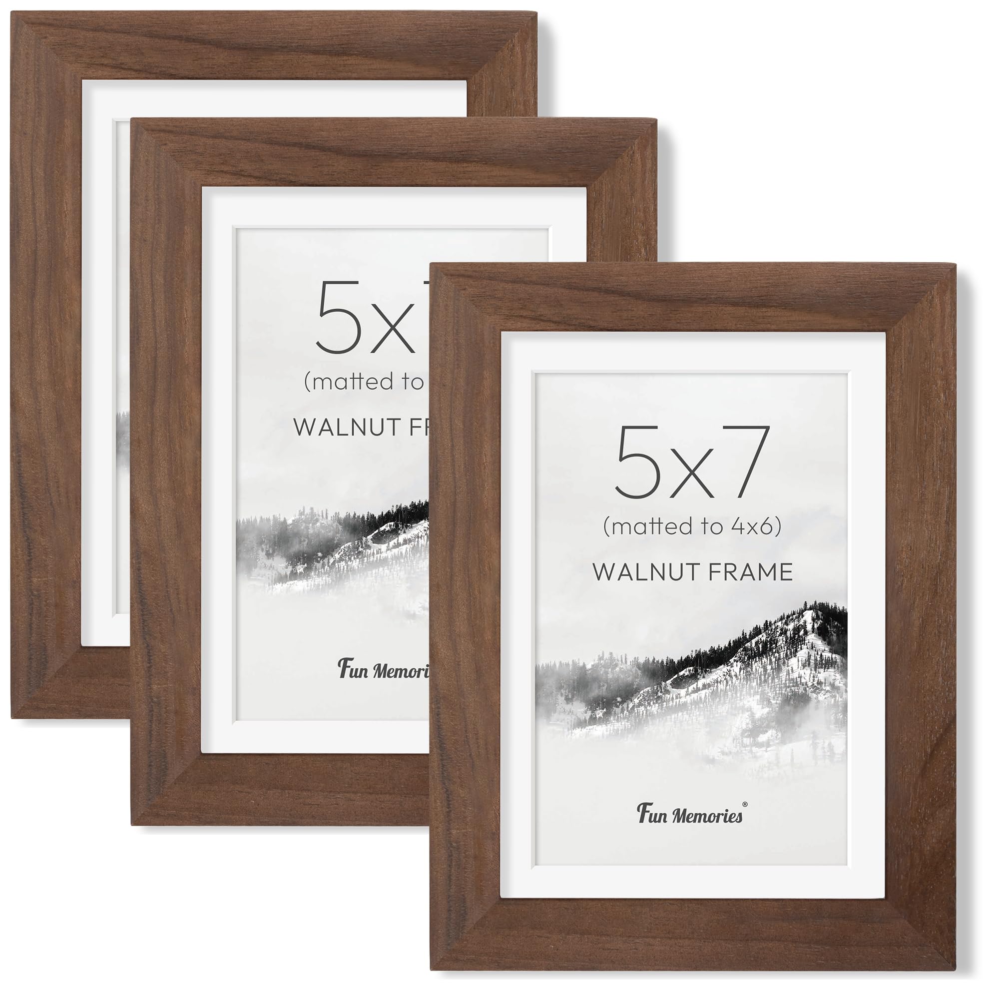 Amazon.com - Fun Memories 5x7 Picture Frame, USA-Sourced Walnut