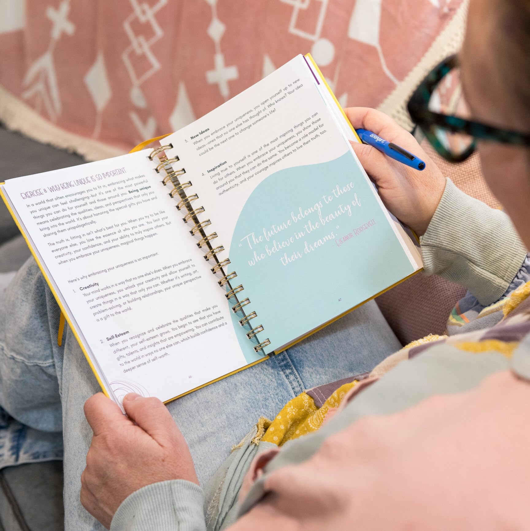 Journals for Women - Inspired to Be Me -Self Care Gifts for Women - Journal with Weekly Intention & Reflection Pages - Gift for Women's Personal Growth & Healing Journey - Includes Inspirational Poem