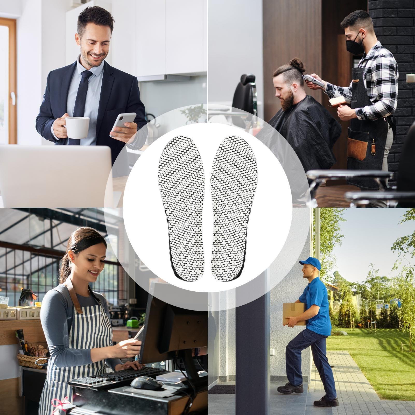 Solette Comfort per Scarpe Basse Supporto Del Piede Multiuso Ad Alta | Inserti per Scarpe Solette Multiuso Ammortizzanti e Traspiranti per Lavoro, Escursionismo, Corsa, Camminata e Star