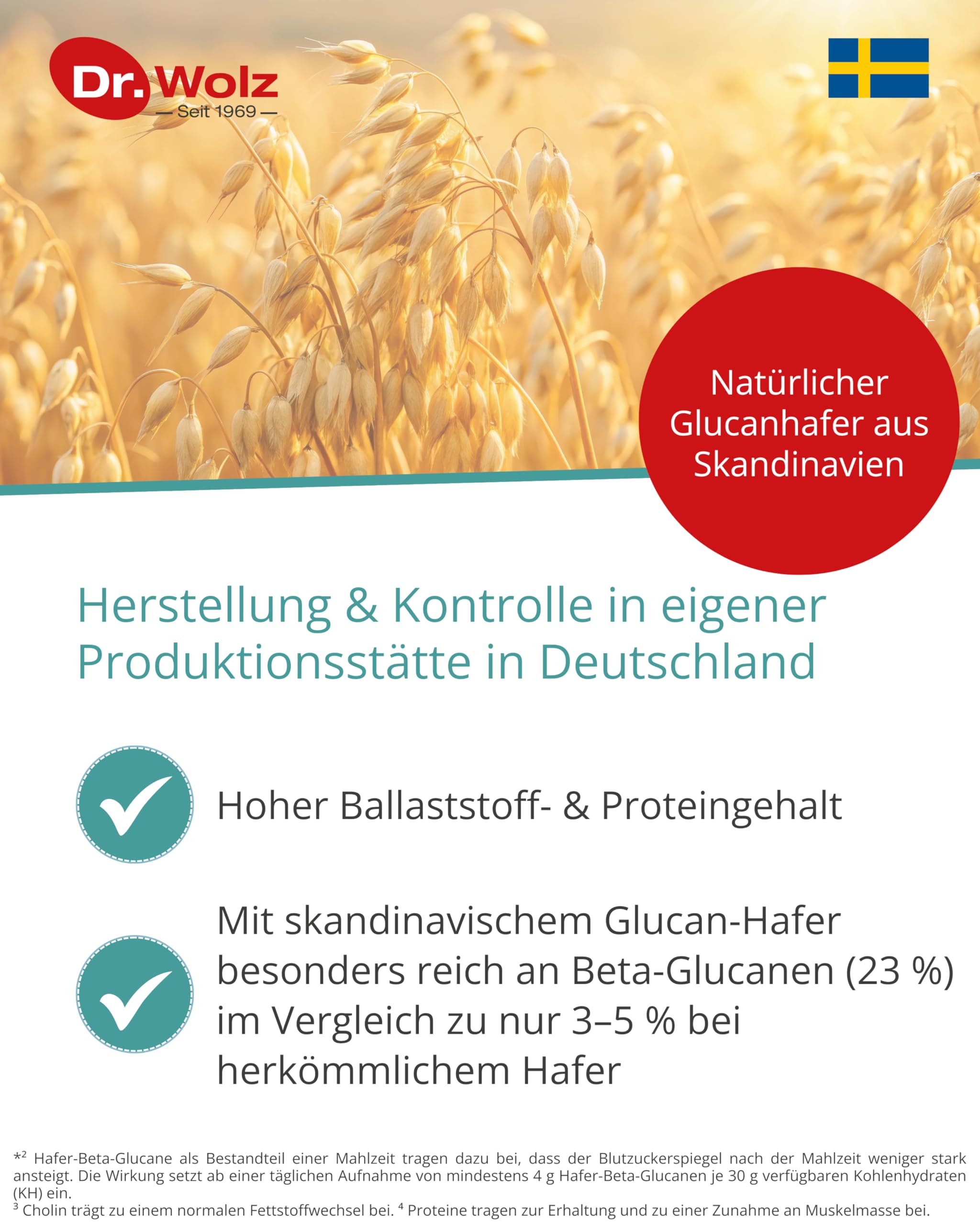 Dr. Wolz HAWEI® Glucanhafer-Eiweiß-Shake 422g – Kombination aus hochwertigem Eiweiß mit Beta-Glucan-Hafer aus Skandinavien – das Original nach der HAWEI®-Methode – Geschmacksrichtung Natur
