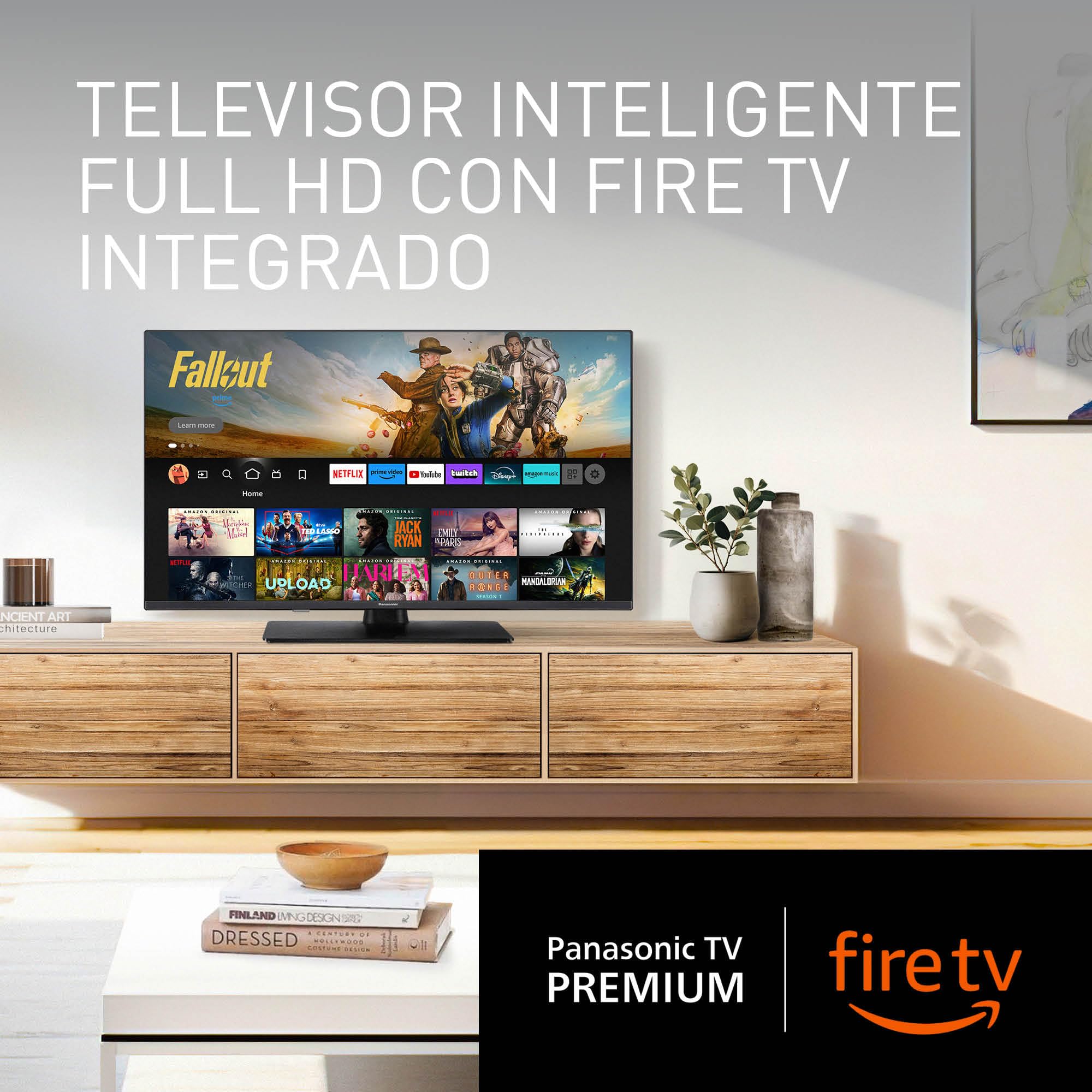 Panasonic TV-40S55AEZC, S55 Series 40 Pulgadas Full HD LED Smart TV, Fire TV, HD Colour Engine, HDR, Alexa Control De Voz, Modo De Juego, Reproductor Multimedia