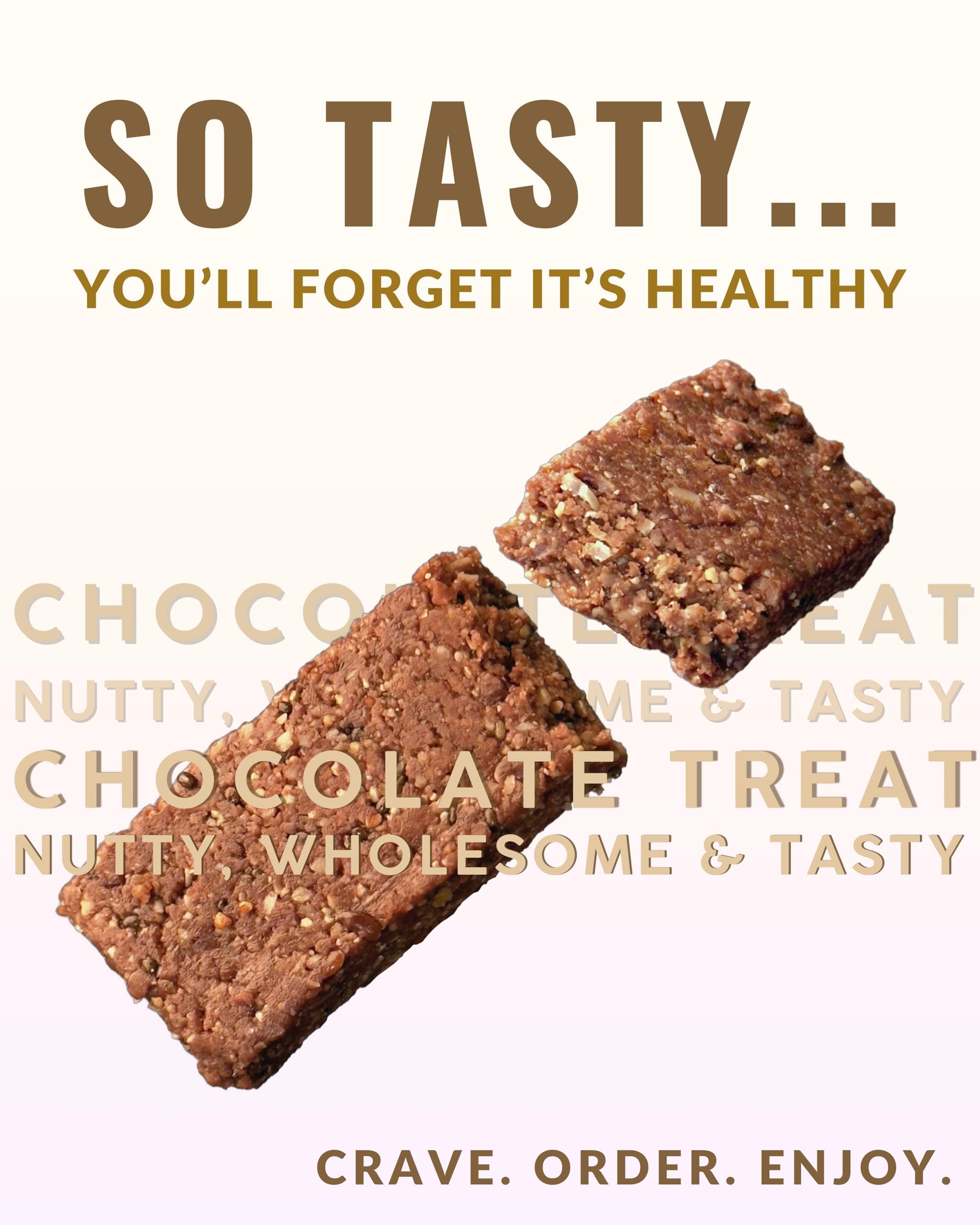 Hullo Nuts & Seeds Bar - Chocolate (6 x 30g Pack) | Dairy Free & Healthy Chocolate Snack Bars for Kids & Adults with No Added Sugar & No Preservatives | Energy Snack Bar for Gym, Travel & School — Amazon image 8