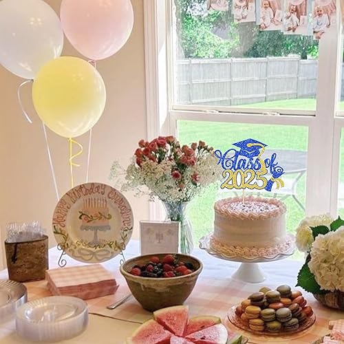 Miniatura 6 de Rsstarxi 1 paquete de decoración para pastel Class of 2023 con purpurina Felicidades Clase de 2023, Diploma de Diploma de Diploma para So Proud of