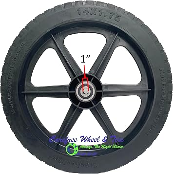 Carefree 14x1.75 HD Wheel Assembly With Bore Options of 1/2", 5/8", 3/4" and 1" Bore 1" Bushing