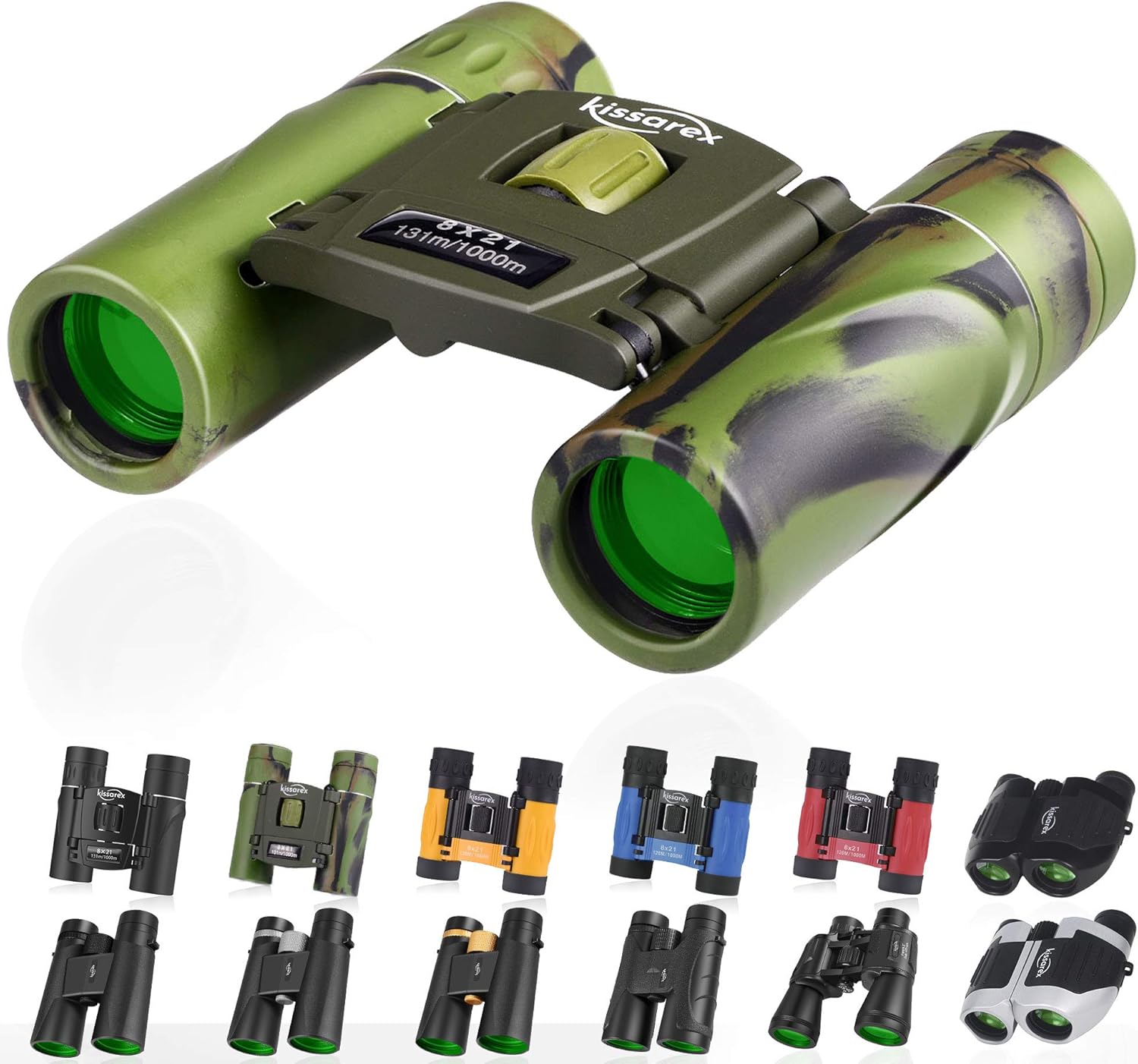 Kissarex Adults Compact Travel Binoculars: 8x21 Mini Small Size Lightweight Best Outdoor Theatre Tactical Hiking Kids Concert Sports Camping Low-Light Night Vision Waterproof : Electronics