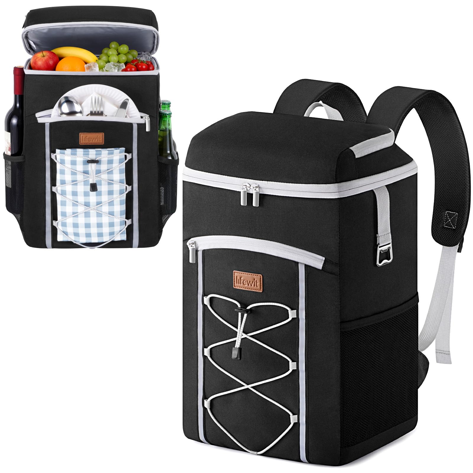 Lifewit Backpack Cooler Bag, 31L Backpack Coolers Insulated Leak Proof with Multiple Pockets, Beach Cooler for Travel, Hiking, Camping
