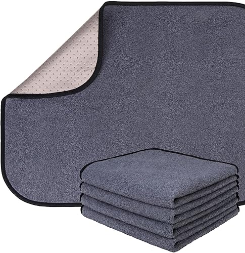 ESGPET Almohadillas lavables para orina de perros, 4 almohadillas reutilizables para cachorros, (24 x 36 pulgadas), almohadillas antideslizantes