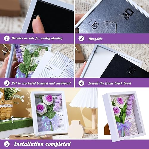 Miniatura 6 de Pnytty Kits de ganchillo para principiantes, kit de ganchillo para principiantes con tutoriales en video paso a paso, kit completo de inicio de