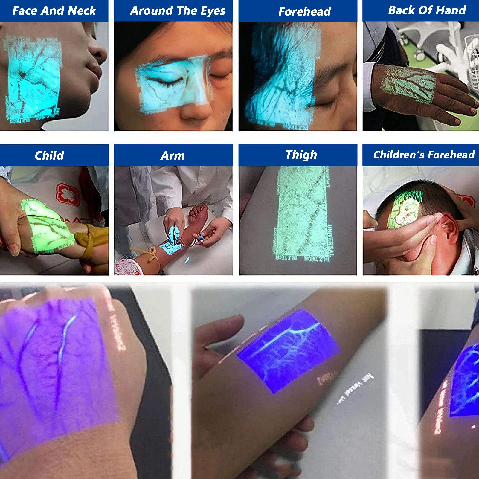 Detector Profesional de localización de Venas médicas, proyector de buscador de Venas por Infrarrojos para punción precisa de Vasos, Mejorado para Acceso a Venas pediátricos Handheld