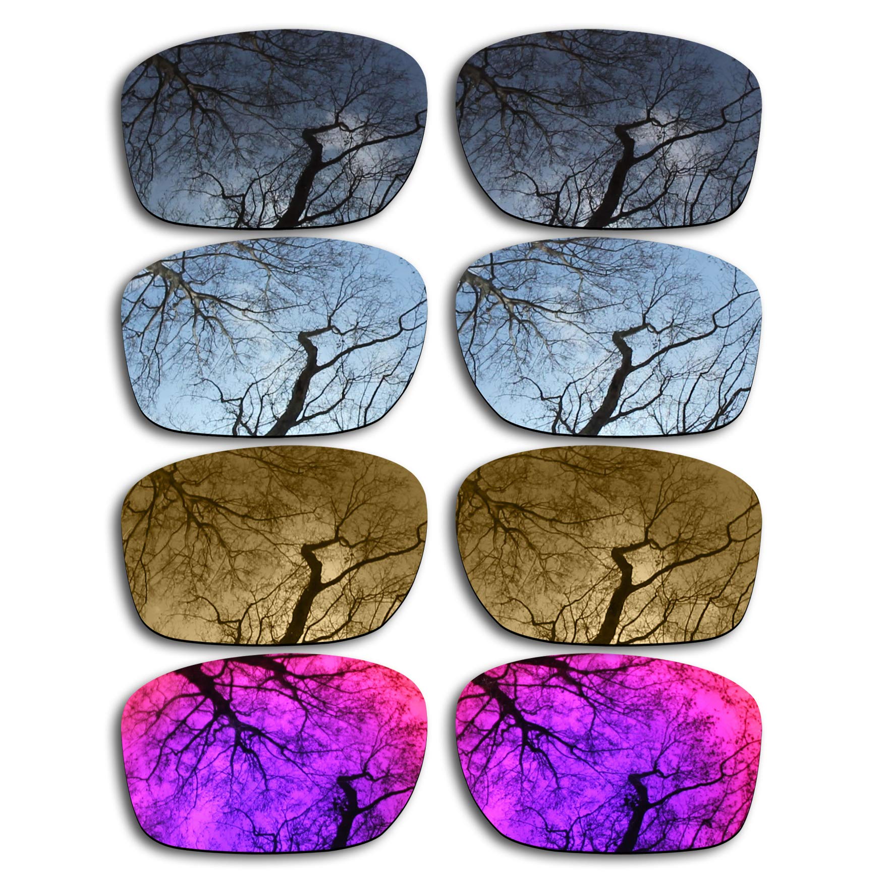 Set of 4 Polarized Replacement Lenses for Oakley Sliver Pack-BSBM3