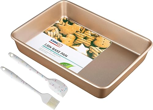 KANGXW - Utensilios para hornear de acero al carbono resistentes, seguros y saludables, antiadherentes, pasteles, pizzas, pasteles, galletas,