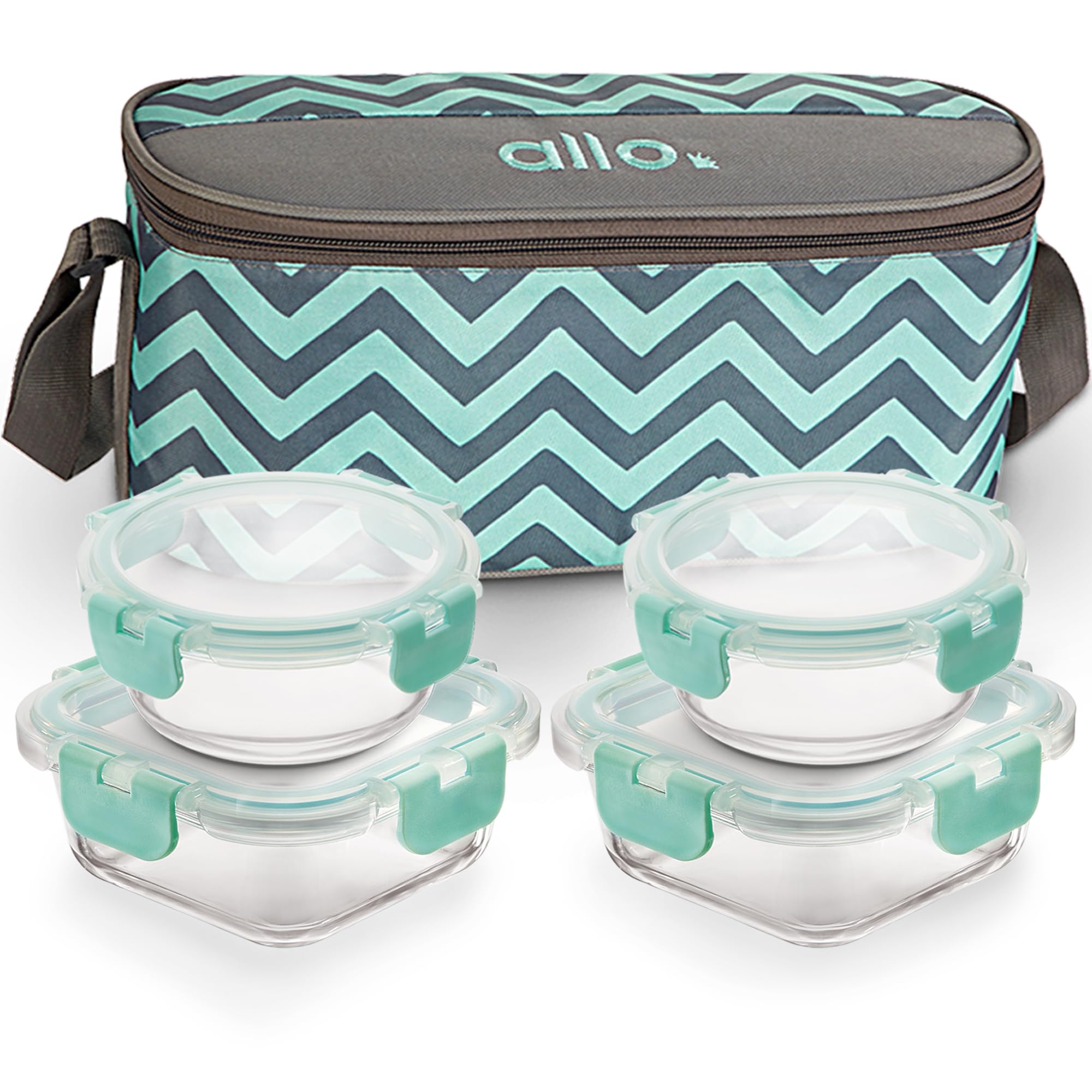 Allo Glass Lunch Box - Leakproof, Microwave Safe & with Jute Bag -14