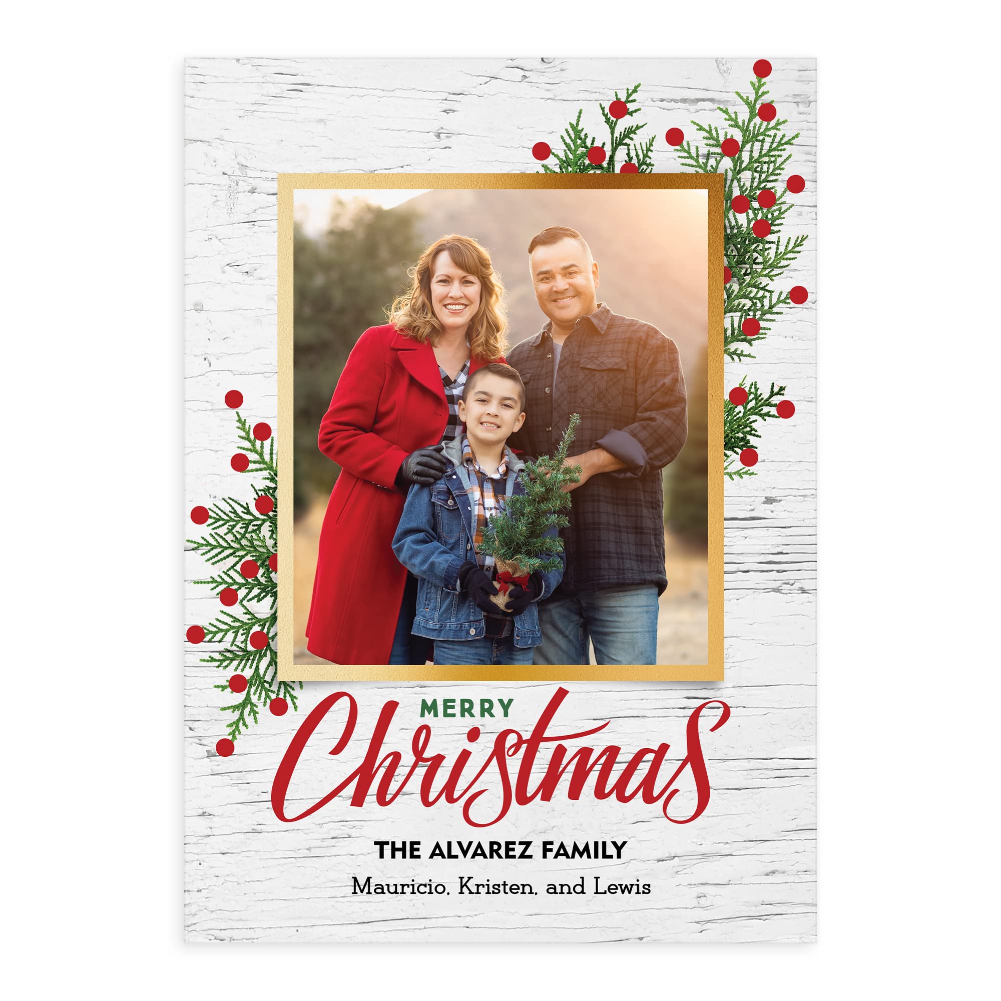 Personalized christmas 5x7 photo cards Clearance
