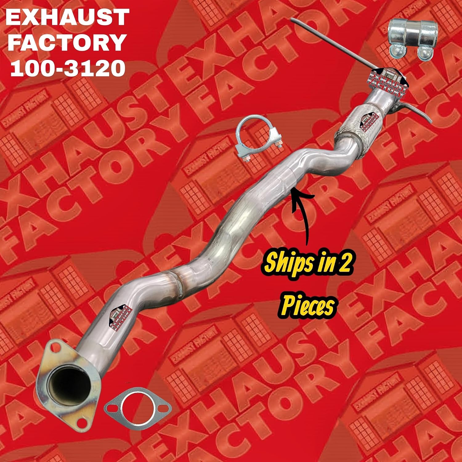 100-3120 FRONT EXHAUST FLEX PIPE FITS 2014 2015 2016 2017 CHEROKEE W/2.4L ENG AWD