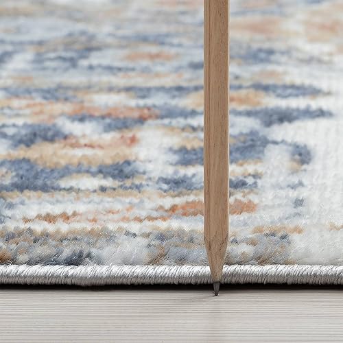 Miniatura 6 de Fashionwu Alfombra bohemia de 8 x 10 pies, alfombra vintage para sala de estar, alfombra gris turca, no desprende pelusa, alfombra grande