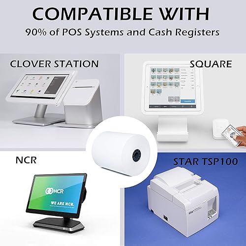 Miniatura 6 de (50 rollos) 3 18 x 230 térmico + tarjeta de crédito de 2 14 x 50 (50 rollos) paquete de paquete