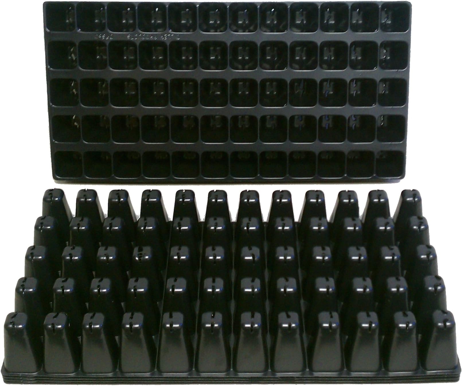 25 Plastic Seed Starting Trays - Each Tray Has 60 Cells ~ Cells Are 1 5/8" Square X 2 6/8" Deep. Great Propagation Trays