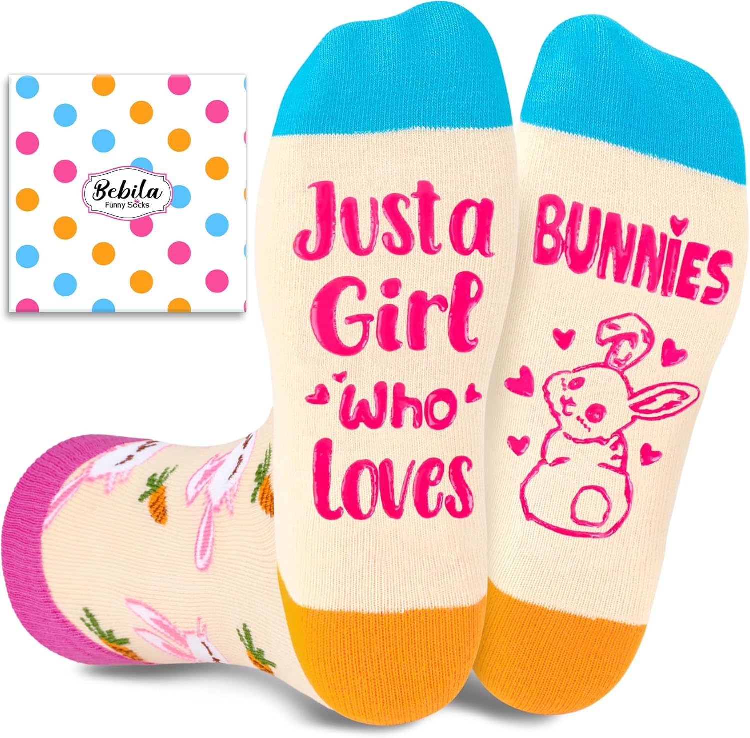Amazon.com: Bebila Cute Fuzzy Bunny Socks for Women Novelty Rabbit ...