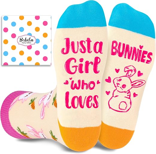 Bebila Easter Fuzzy Bunny Socks for Women Novelty Rabbit Socks Funny Bunny Gifts for Women