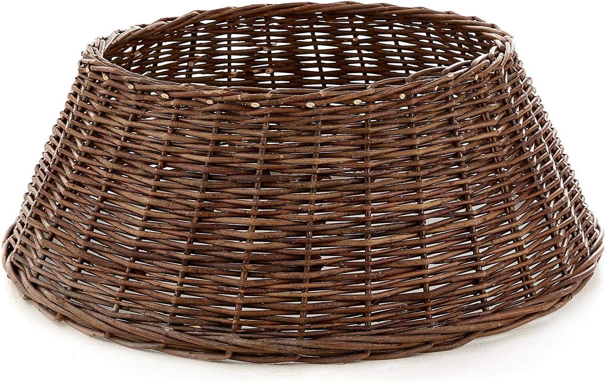 The Winter 70cm Natural Wicker Christmas Tree Skirt Ring