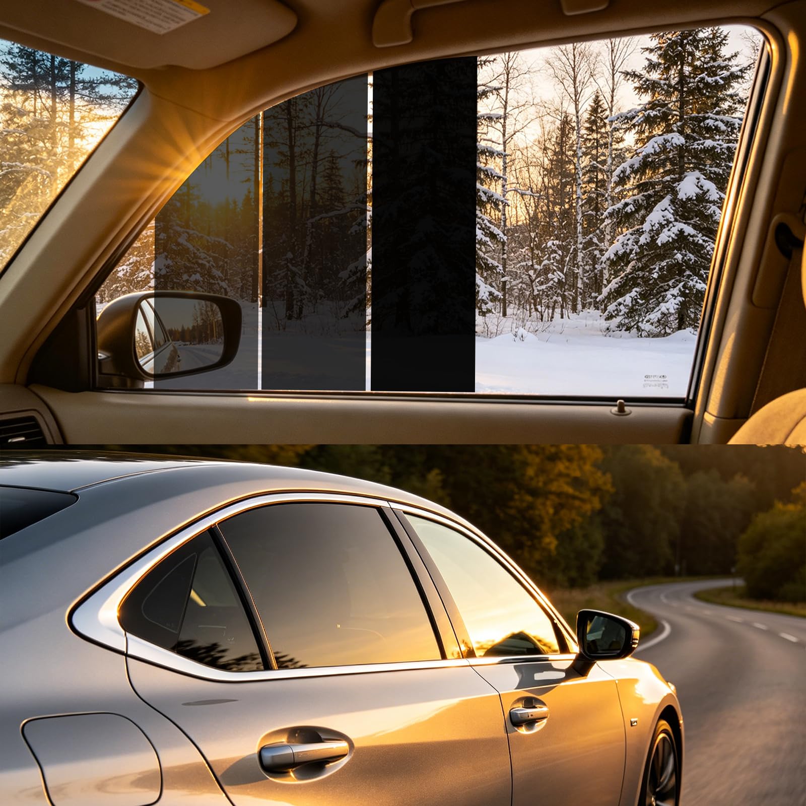 Film teinté pour voiture - 75 x 600 cm - 35 % VLT - Film teinté autocollant - Film de protection solaire avec protection UV et IR - Protection contre la chaleur et l'éblouissement - Film brise-vue