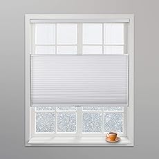 BlindsAvenue Cordless Top Down Bottom Up Cellular Honeycomb Shade, 9/16" Single Cell, Light Filtering, Cotton White, Size: 69" W x 72" H