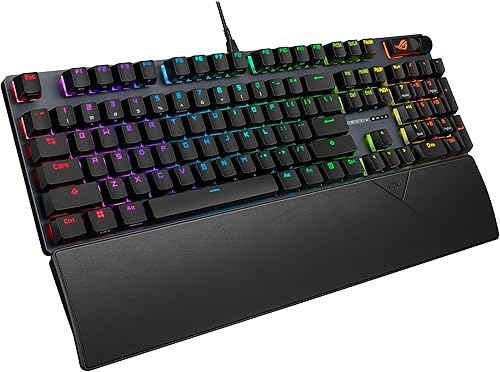 Miniatura 4 de ASUS Teclado para juegos ROG Strix Scope II, interruptores mecánicos lineales ROG NX Snow prelubricados, espuma amortiguadora de sonido, teclas PBT