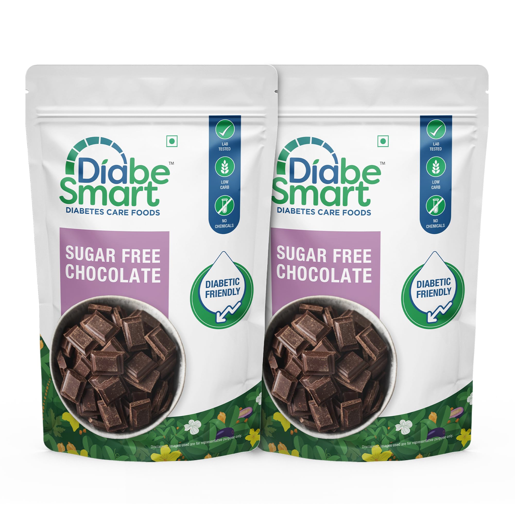 DiabeSmart Diabetic Friendly Sugarfree Dark Chocolates Bites (2 X 90G)|Natural Sweetened Chocolates Gift Pack|No Added Sugar Premium Gift|Guilt Free Snacking|Chocolate For Your Sweet Cravings,180 Gram (B0CVQPSCKH) Amazon Price History, Amazon Price Tracker