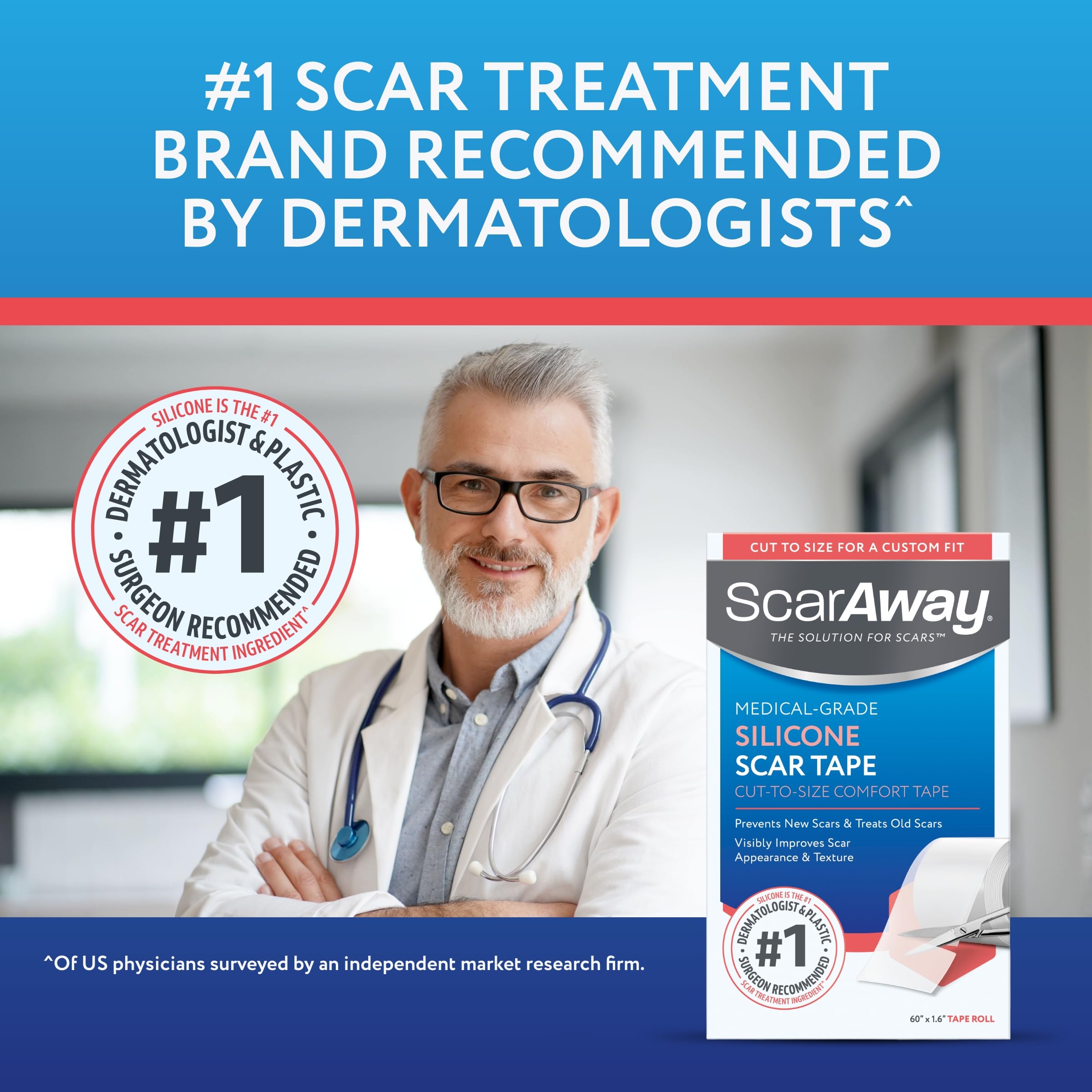 ScarAway Silicone Scar Tape - Reduce Scar Appearance -2