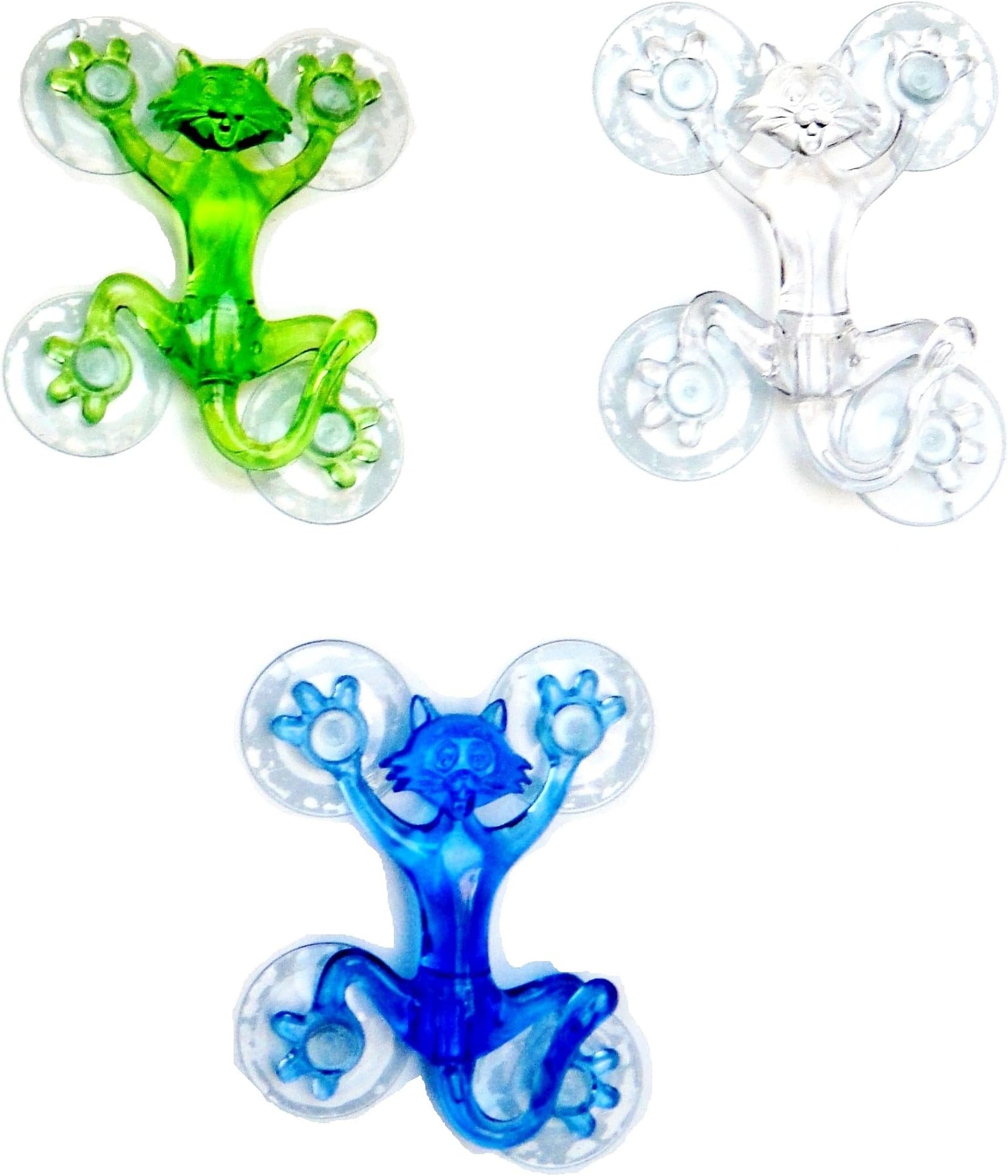 Outlook Design Italia VHB1B00200 Cat Hook Set of 3 pcs, transparent, green, blue