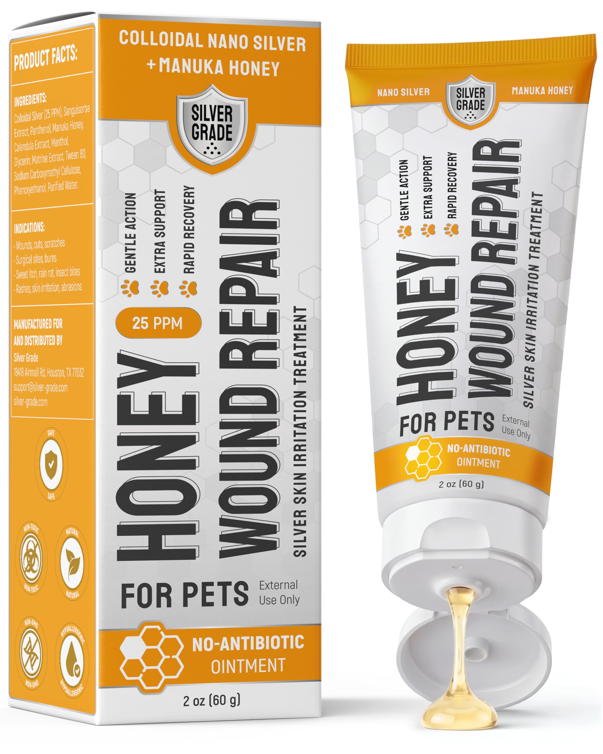 SILVER GRADE Manuka Honey & Colloidal Silver Gel