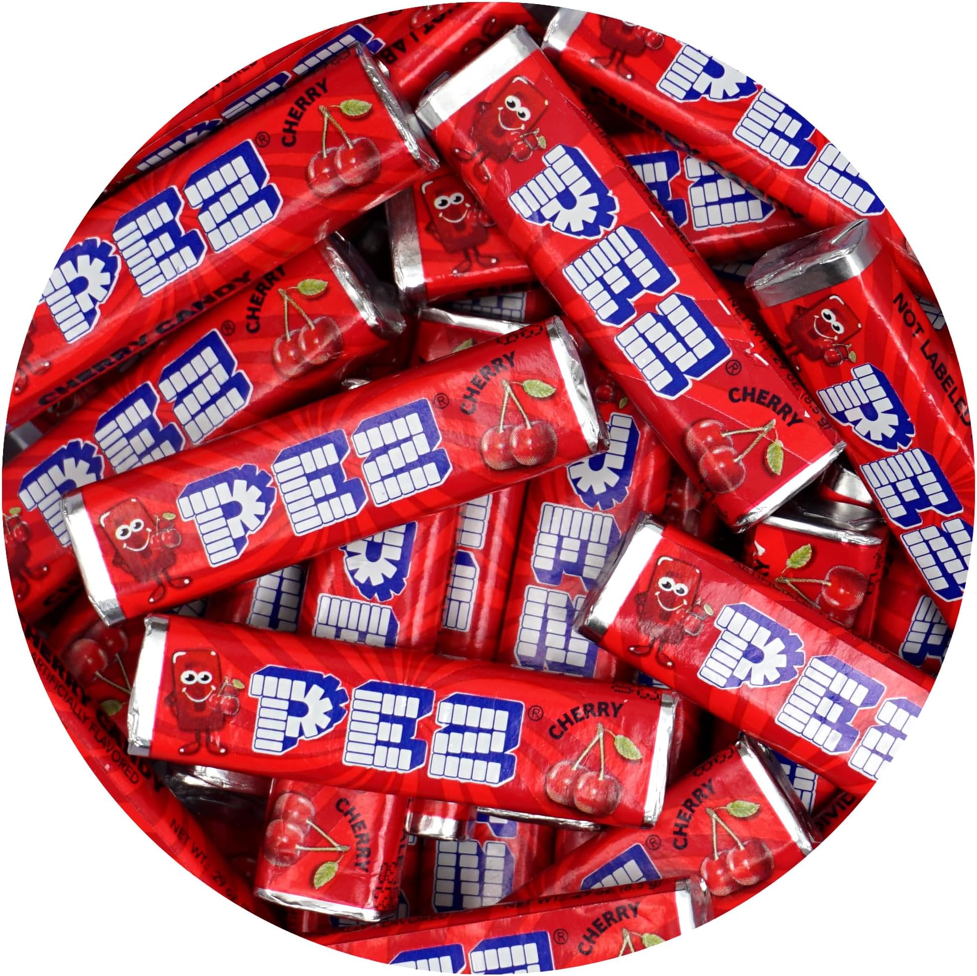 PEZ Candy Refills, Cherry Flavor, 4 Pound Bulk Bag (Approx. 160 Pieces), Pez Candy Wrapped